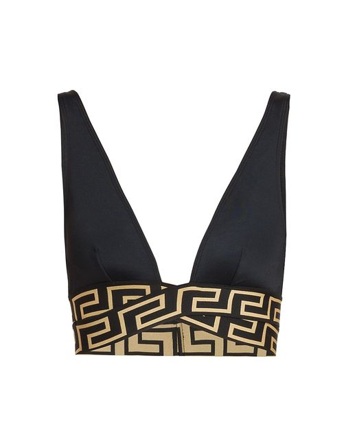 Versace Greca Triangle Bikini Top