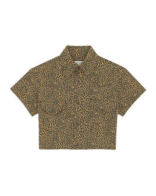 Saint Laurent -print Cropped Shirt
