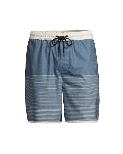 Rails Rubix Stripe Cotton-Blend Swim Shorts