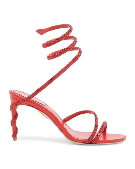 Rene Caovilla Margot Crystal-Embellished Wrap Sandals