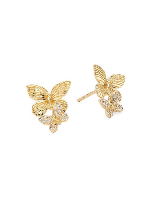 Nina Gilin 14K Yellow 0.18 TCW Diamond Earrings