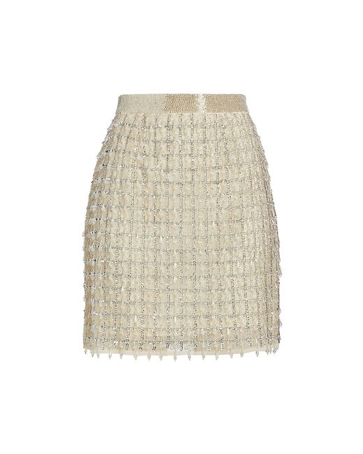 Mac Duggal Separates Sequin Crystal-Embellished Miniskirt