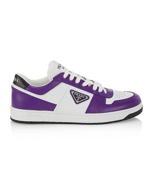 Prada Downtown Leather Low-Top Sneakers