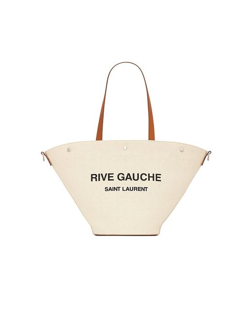 Saint Laurent Rive Gauche Tote Bag in Canvas and Vintage