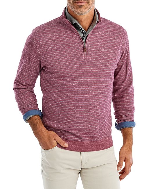 Johnnie O Skiles Striped Quarter-Zip Sweater