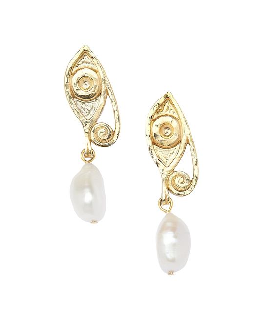Deux Lions Jewelry Golden Ayla Pearl Earrings