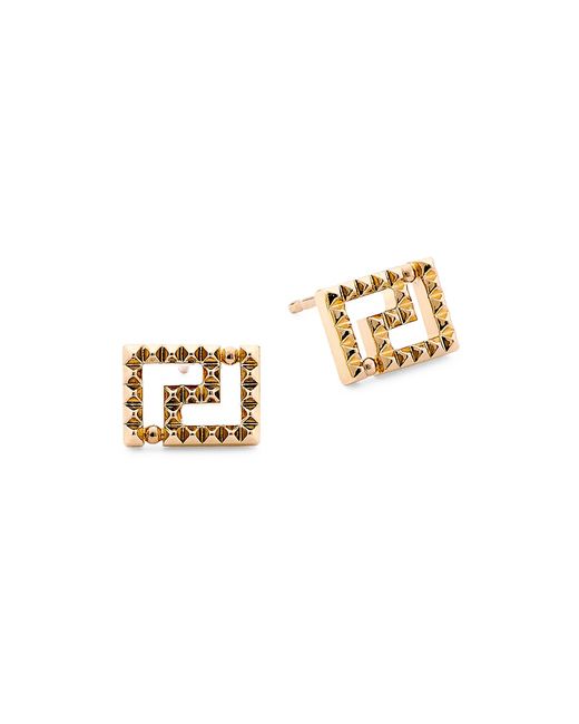 Versace Greca Metal Earrings Gold