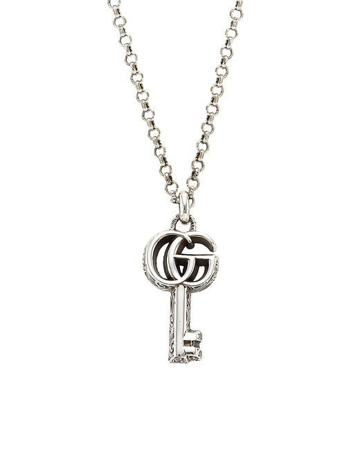 Gucci GG Key Sterling Pendant Necklace