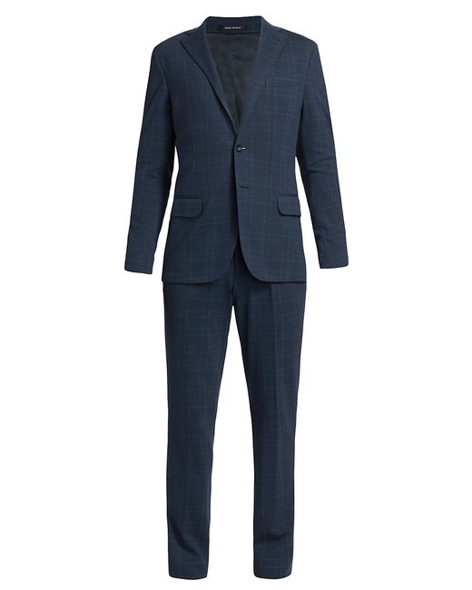 Saks Fifth Avenue Cotton-Blend Windowpane Slim-Fit Suit