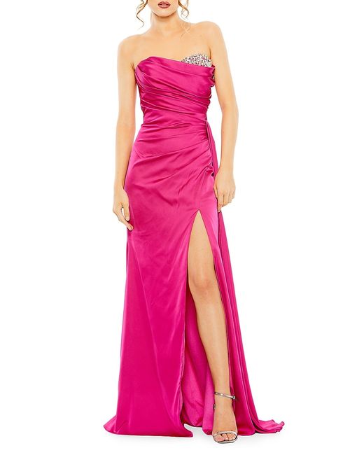 Mac Duggal Prom Satin Embellished Sweetheart Gown