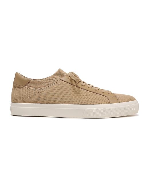 Vince Fulton Leather-Trimmed Knit Sneakers