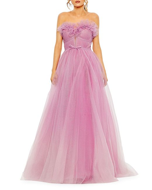 Mac Duggal Prom Strapless Glitter Gown