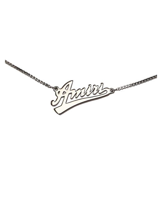 Amiri Script Logo Brass Necklace