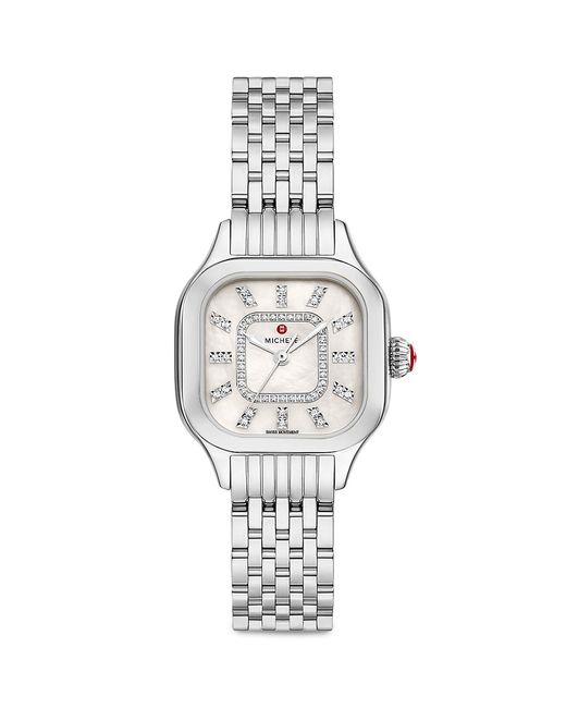 Michele Meggie Stainless Steel Dial Watch