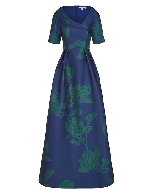 Kay Unger Coco Floral Jacquard Gown
