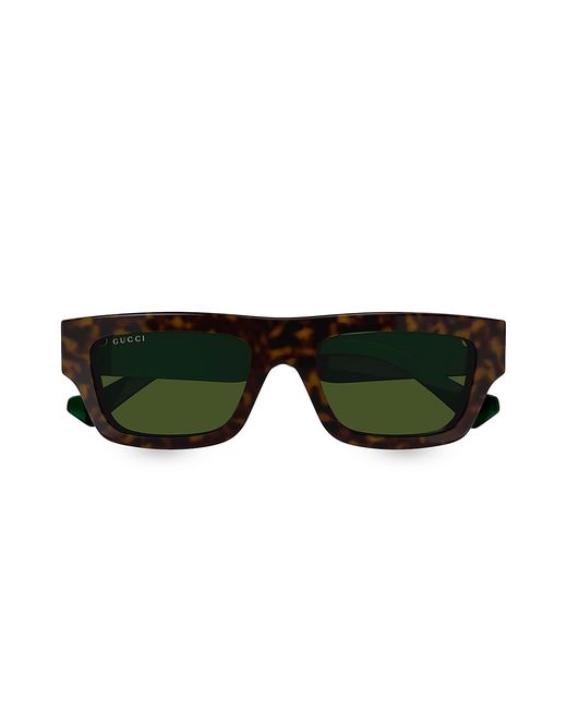 Gucci Web Studi 55MM Rectangular Acetate Sunglasses