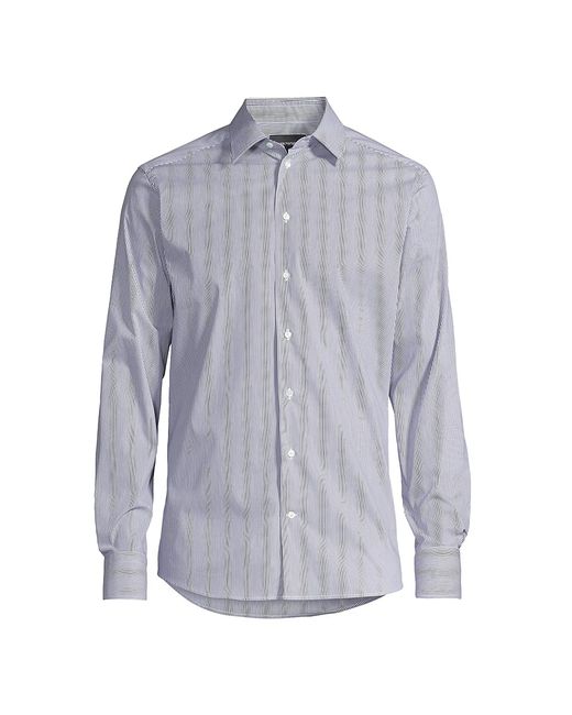 Emporio Armani Stripe Cotton-Blend Shirt