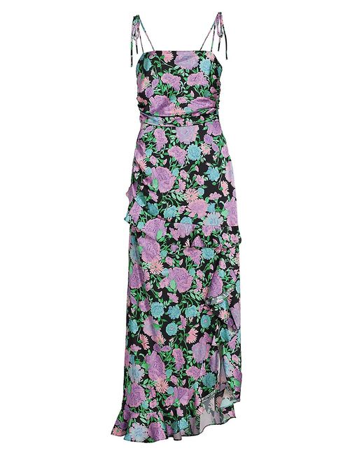 Wayf Asymmetric Floral Midi-Dress