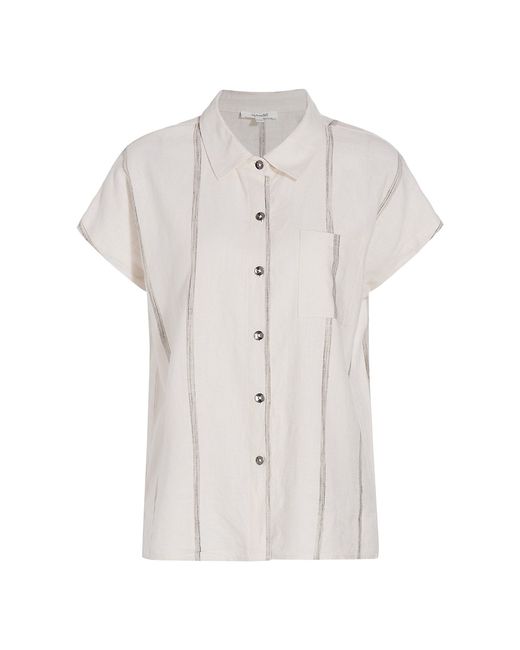 Splendid Giada Stripe Blend Button-Front Shirt