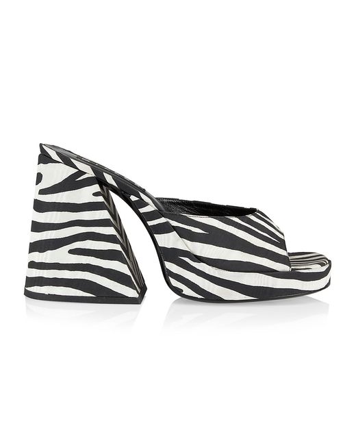 Simon Miller Slice Zebra Platform Slide-On Sandals