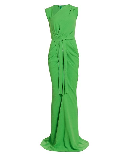 Michael Costello Collection Echo Draped Woven Gown
