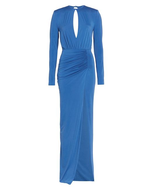 Michael Costello Collection Emmit Draped Jersey Gown
