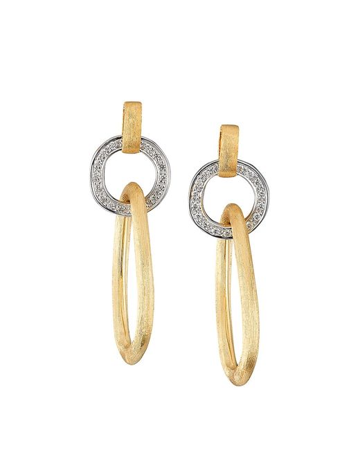 Marco Bicego Jaipur Two-Tone 18K Gold 0.27 TCW Diamond Link Earrings