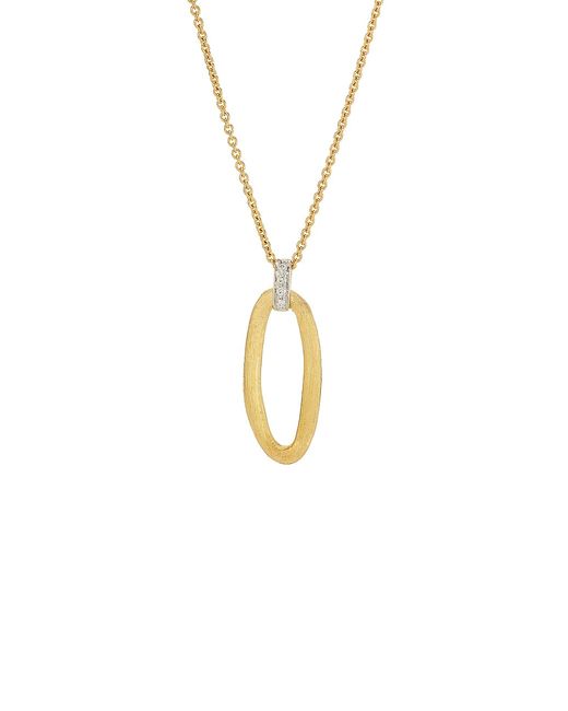 Marco Bicego Jaipur Two-Tone 18K Gold 0.4 TCW Diamond Link Pendant Necklace