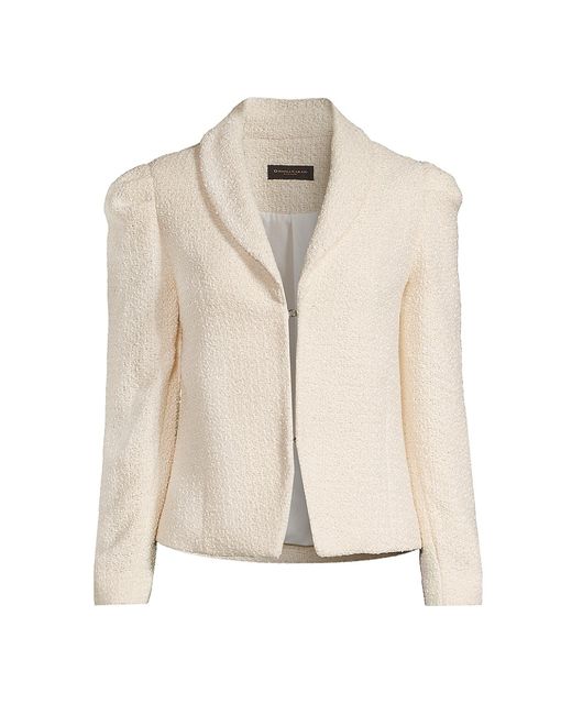 Donna Karan Puff-Sleeve Boucle Jacket