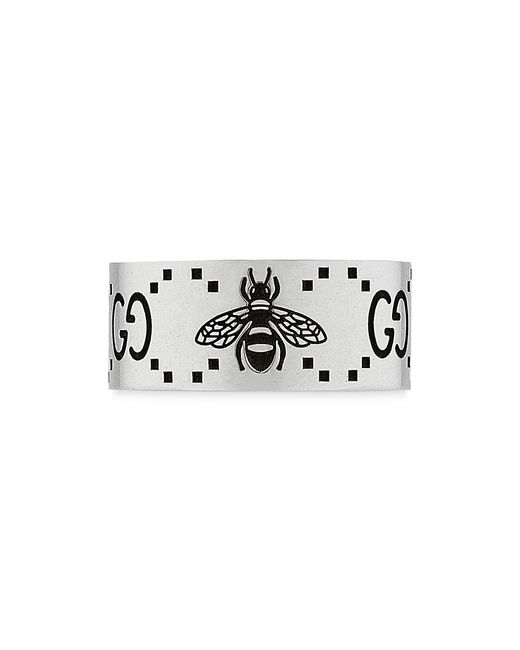Gucci GG And Bee Sterling Ring