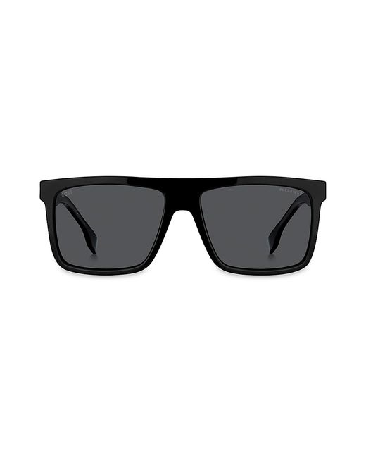 Boss 59MM Rectangle Havana Sunglasses
