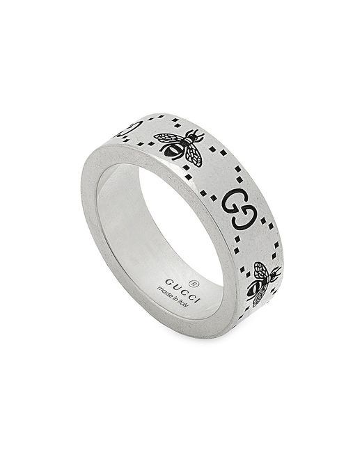 Gucci Bee-Engraved GG Sterling Ring