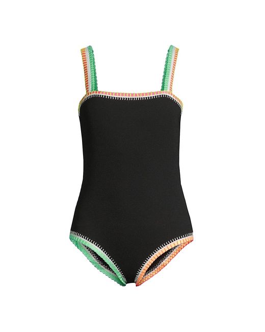 Pq Crochet-Trim One-Piece Swimsuit