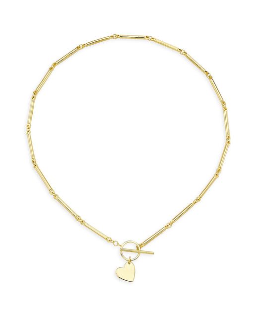 Jennifer Zeuner Jewelry Melody 14K--Plated Heart Pendant Necklace