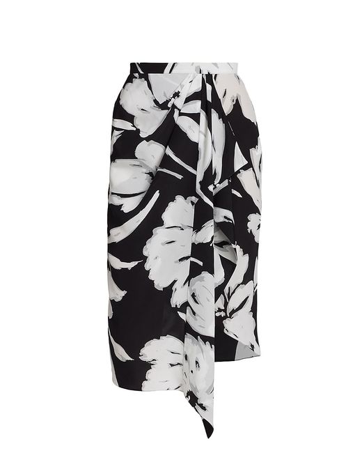 Michael Kors Collection Draped Floral Skirt