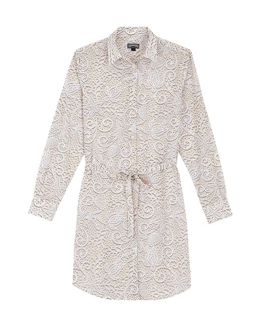 Vilebrequin Lace-Print Voile Shirtdress