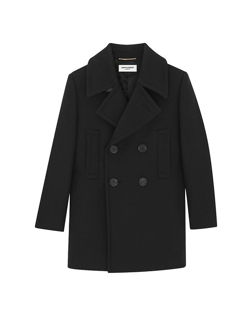 Saint Laurent Double-Breasted Peacoat in