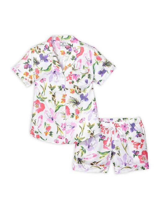 Petite Plume 2-Piece Gardens Of Giverny Shorts Pajama Set