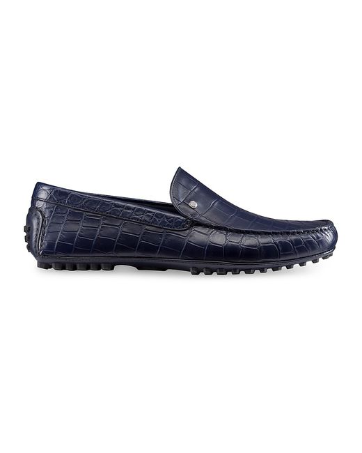 Stefano Ricci Crocodile and Calfskin Leather Driving Shoes