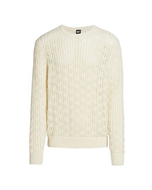 Nsf Cotton-Blend Open-Knit Sweater