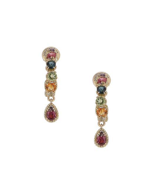 Dolce & Gabbana 18K Multi-Stone Drop Earrings