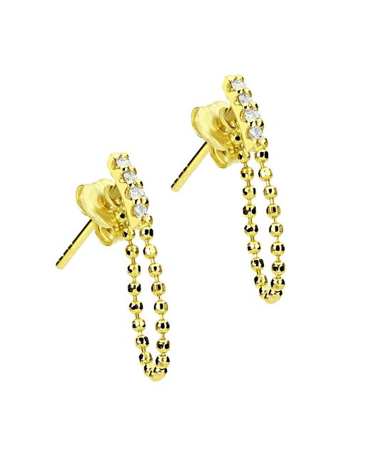 Meira T 14K Yellow 0.37 TCW Diamond Chain Earrings