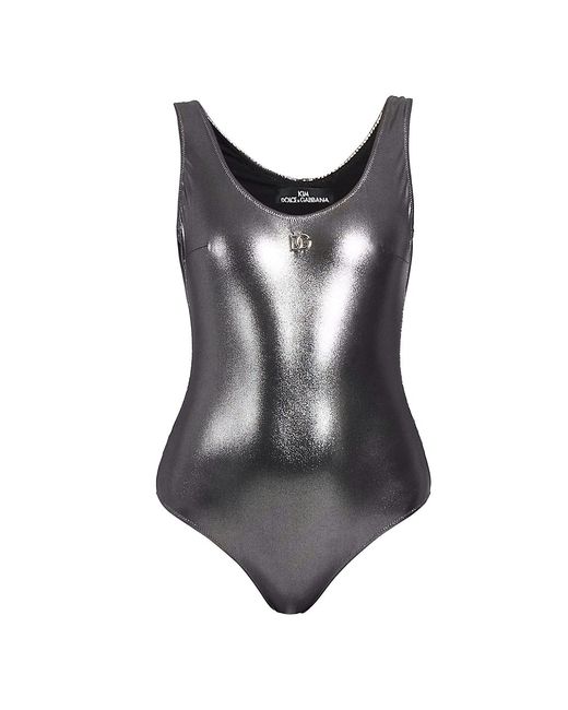 Dolce & Gabbana Metallic One-Piece Swimsuit