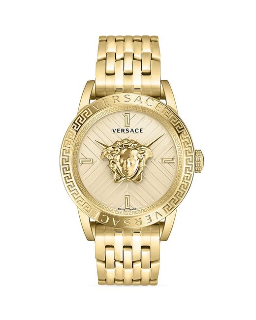Versace V-Code Goldtone Stainless Steel Watch