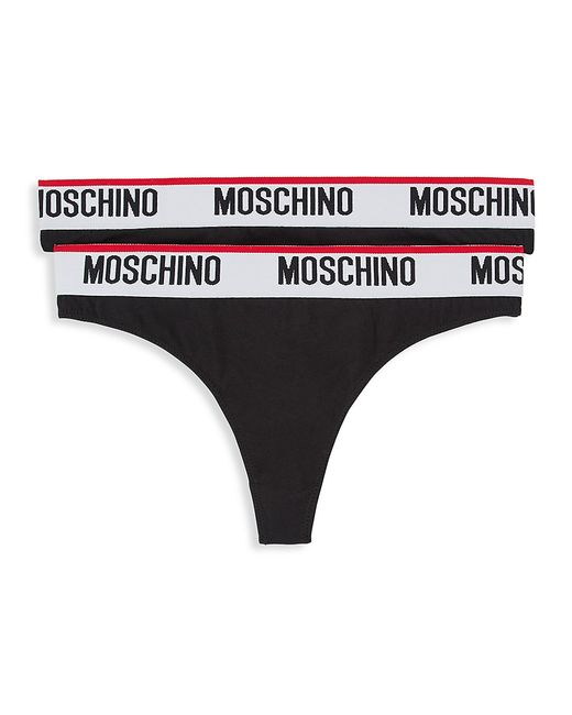 Moschino 2-Pack Logo Thongs