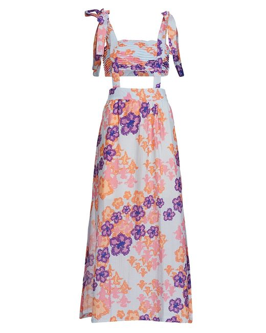 Atelier 17.56 Mar Floral Cut-Out Maxi Dress