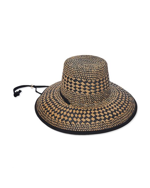 Lele Sadoughi Brielle Checkered Flat-Top Hat