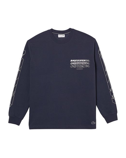 Lacoste Cotton Long-Sleeve Loose T-Shirt