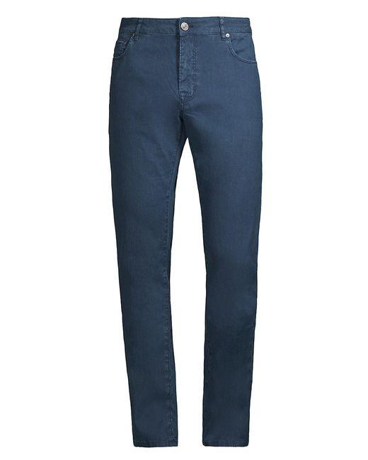 PT Torino Delave Linen Straight-Leg Jeans