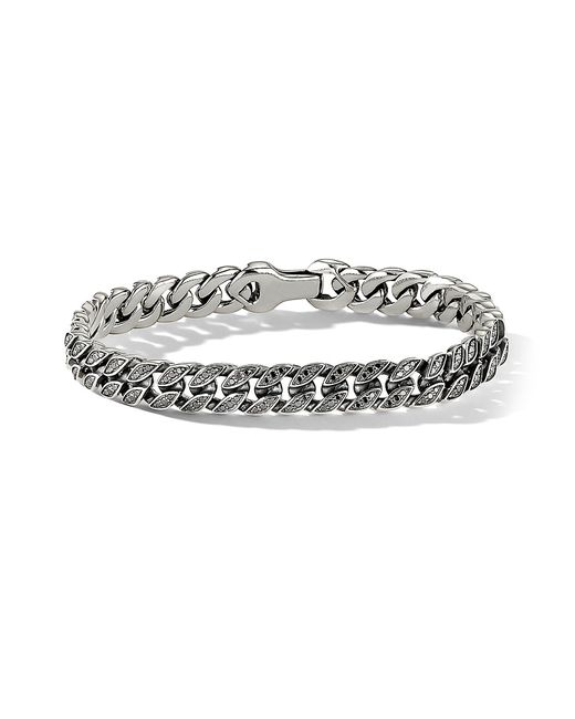 David Yurman Curb Chain Bracelet with Pavé Diamonds